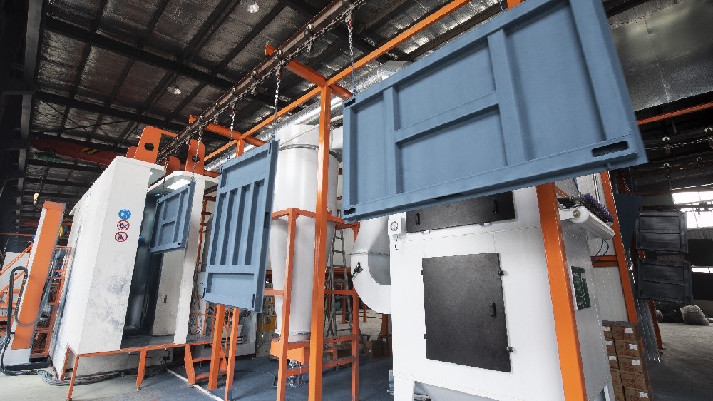 拋丸噴塑生產(chǎn)線